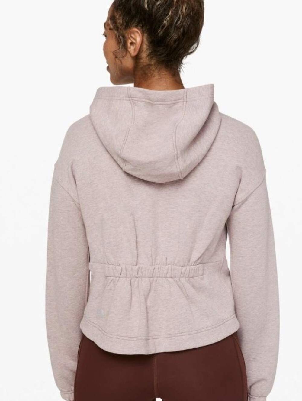 Lululemon Stronger as One Cropped Hoodie X Barrys Heathered Red Dust